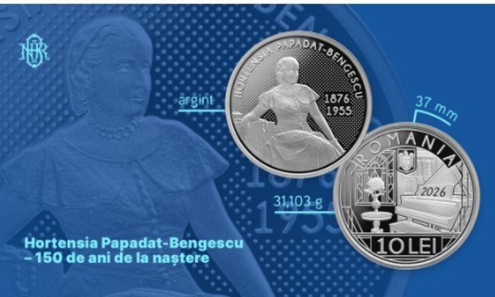 BNR lansează o monedă de argint la 150 de ani de la naşterea Hortensiei Papadat-Bengescu