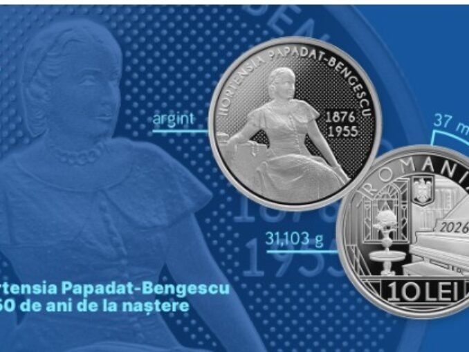 BNR lansează o monedă de argint la 150 de ani de la naşterea Hortensiei Papadat-Bengescu