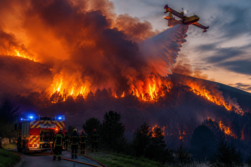 Francezii au o vară „.de foc“. Incendiu de proporții pe aproape 1.000 de hectare în Pirinei, în plină caniculă