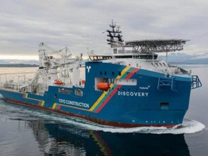 România a construit pentru Japonia cea mai mare navă hibridă de pozare a cablurilor submarine