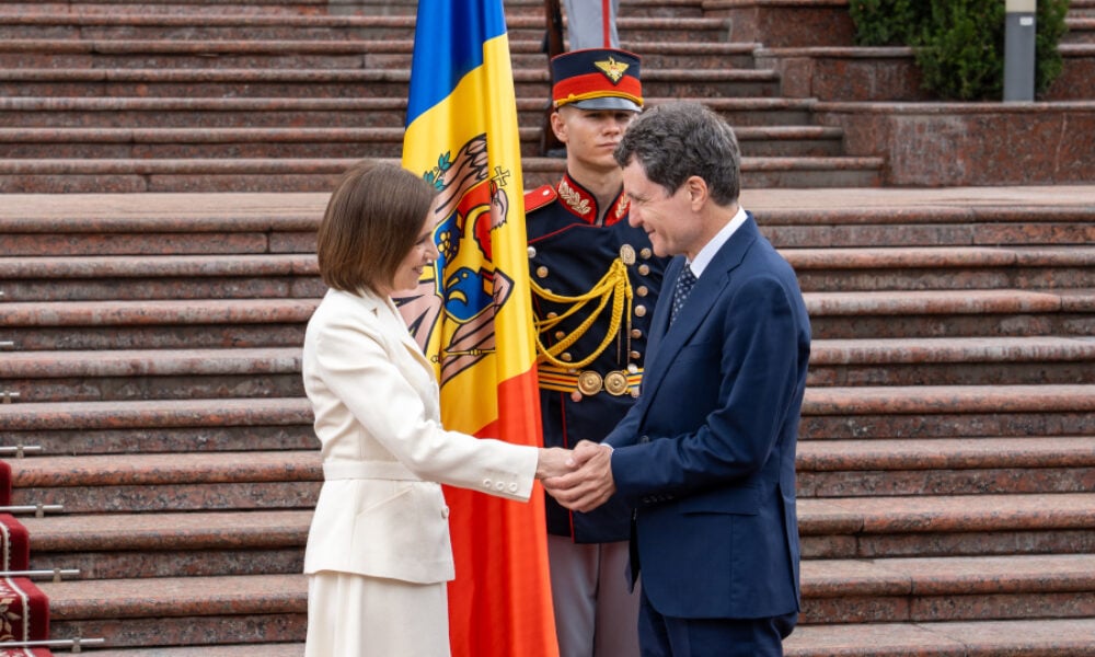 Nicușor Dan, alături de Maia Sandu de ziua Independenței Republicii Moldova