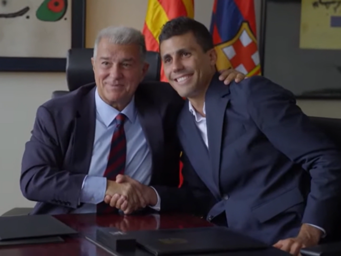 VIDEO Rodri a semnat cu FC Barcelona