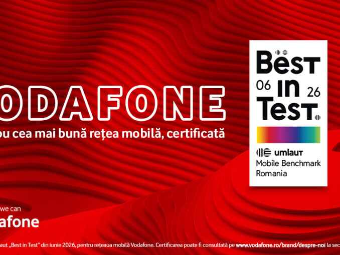 Vodafone România obține, pentru al cincilea an consecutiv, certificarea umlaut „Best in Test” pentru rețeaua sa mobilă