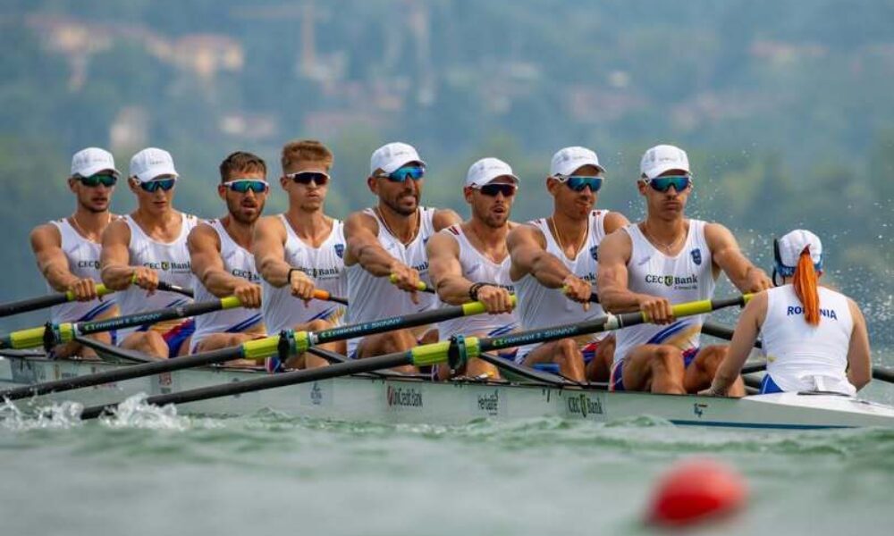 România, dublu aur în probele de 8+1 la Europenele de canotaj. Tricolorii au ajuns la șase medalii