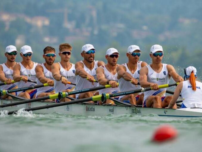 România, dublu aur în probele de 8+1 la Europenele de canotaj. Tricolorii au ajuns la șase medalii