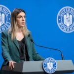 Diana Buzoianu, făcând declarații la Guvern