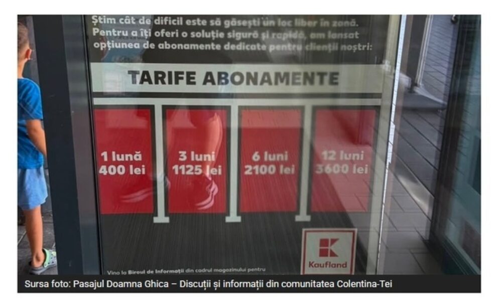 Parcările hipermarketurilor ar putea deveni locuri de parcare pe timpul nopții. Kaufland are deja un sistem cu abonament