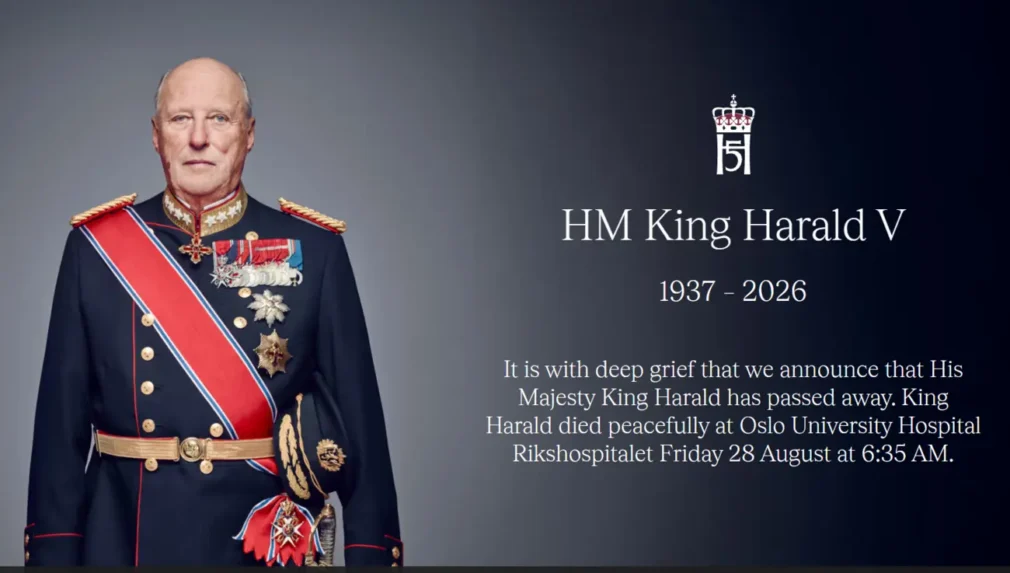 Regele Harald al V‑lea al Norvegiei, cel mai în vârstă șef de stat din Europa, a murit la 89 de ani