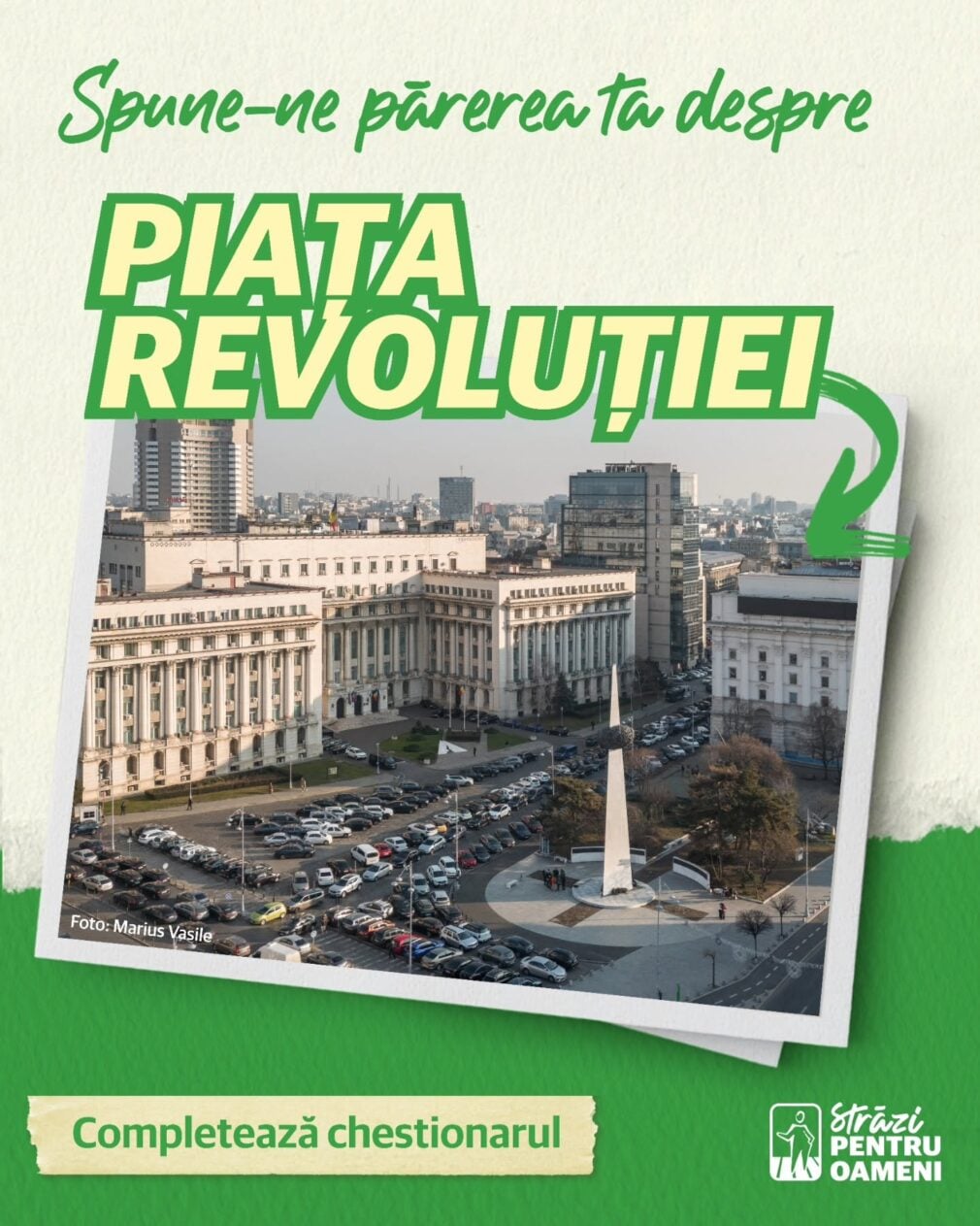Piața Revoluției se transformă în spațiul comunitar. Expoziții, dezbateri și evenimente culturale, timp de o săptămână