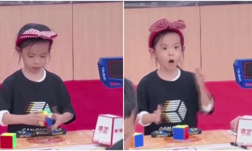 O fetiță de șase ani din China a stabilit un nou record mondial la cubul Rubik. Performanța uluitoare realizată în doar câteva secunde VIDEO