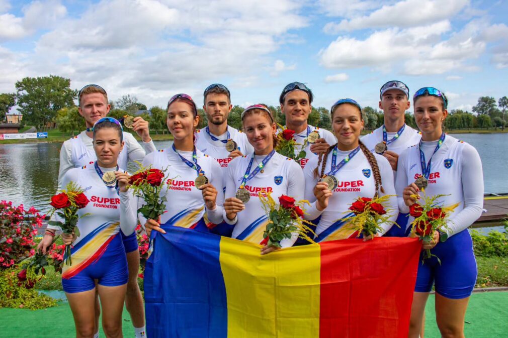 România, regina canotajului la Europenele Under 23. Locul 1 pe națiuni: nouă medalii de aur și un argint