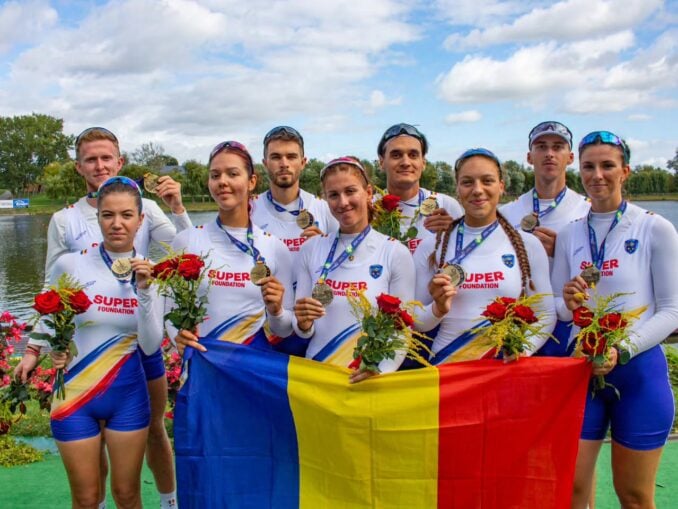 România, regina canotajului la Europenele Under 23. Locul 1 pe națiuni: nouă medalii de aur și un argint