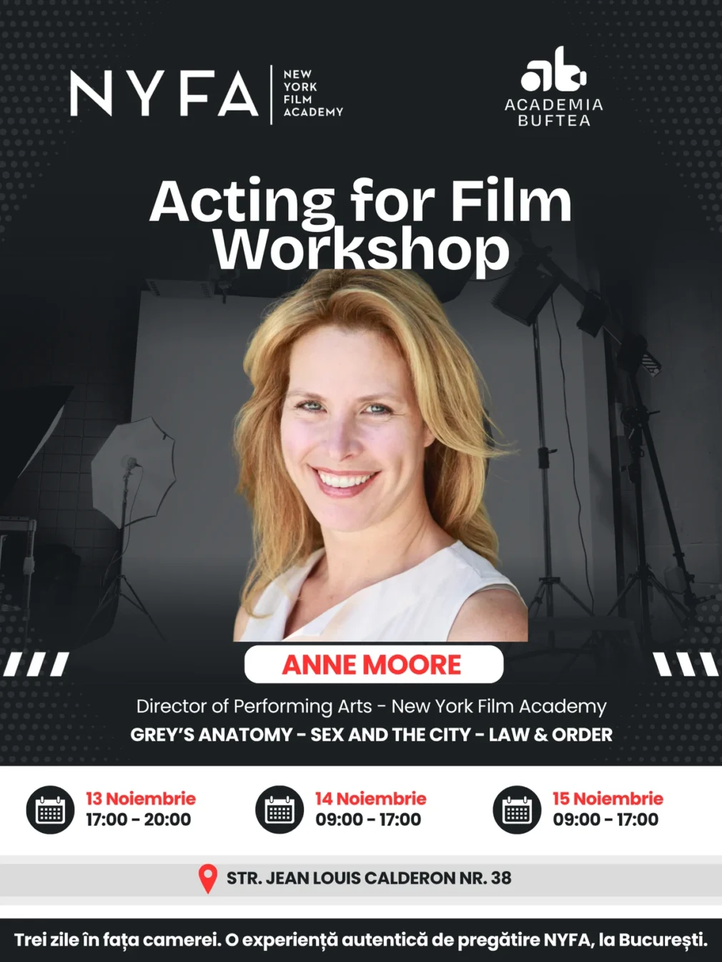 A jucat în „Sex and the City” , iar acum susține un workshop de actorie în București