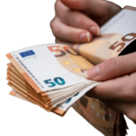 Bancnote euro care ilustrează indemnizația de șomaj și drepturile sociale ale românilor din Uniunea Europeană