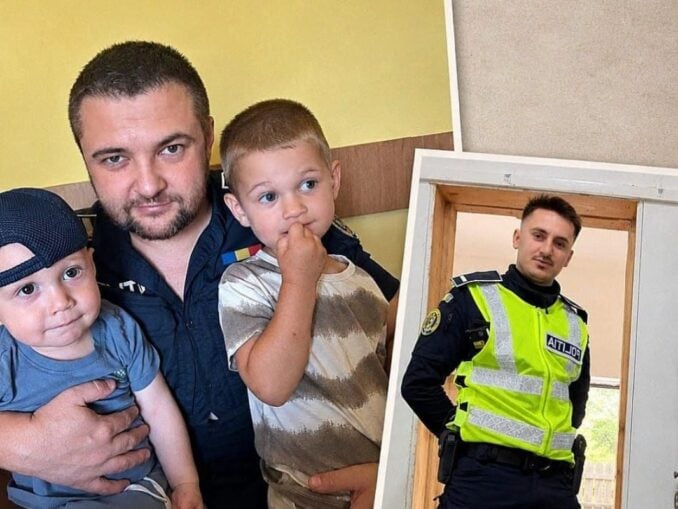 Un copil de patru ani, găsit singur pe stradă. Polițiștii l-au readus la familie
