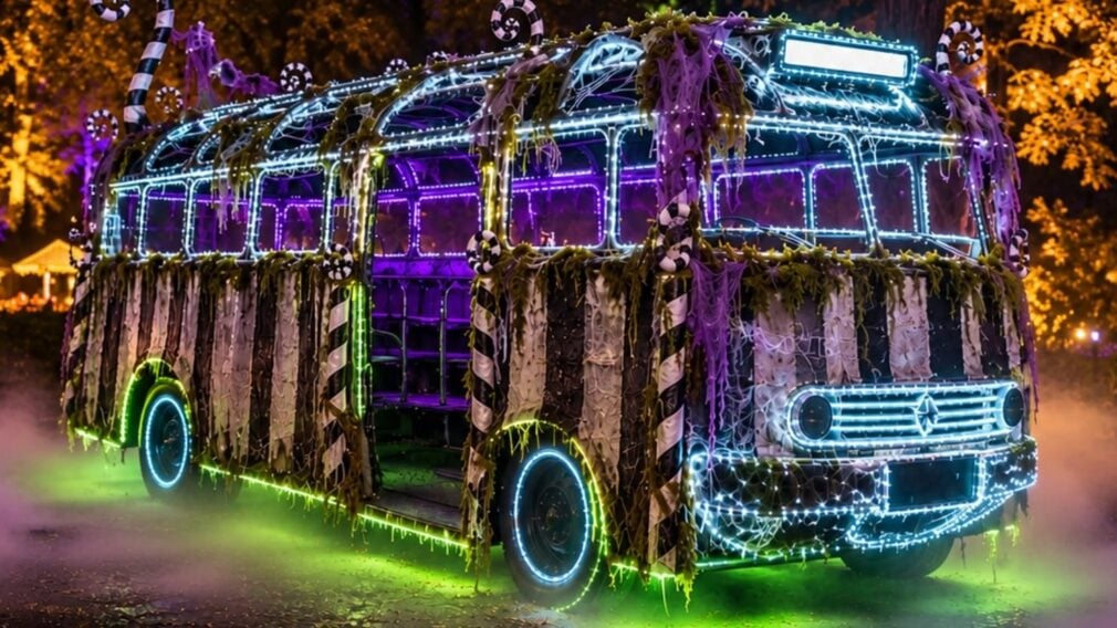 FOTO Halloween în Grădina Botanică din București. Dovleci, vrăjitoare, surprize pentru copii și lumini spectaculoase la Lumina Park