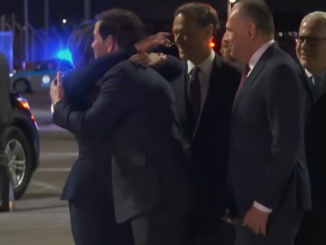VIDEO Marco Rubio, primire afectuoasă din partea ambasadoarei Kimberly Guilfoyle pe aeroportul din Atena