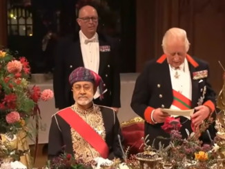 VIDEO Sultanul Omanului, primit de Regele Charles la un banchet somptuos la Castelul Windsor