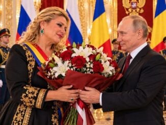 Vladimir Putin, felicitat de Diana Șoșoacă de ziua lui printr-o fotografie trucată cu AI