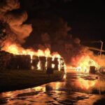 Incendiu de proporții la o hală din Șura Mică, lângă Sibiu