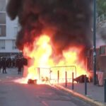Incediu la protestele elevilor și studenților din Franța