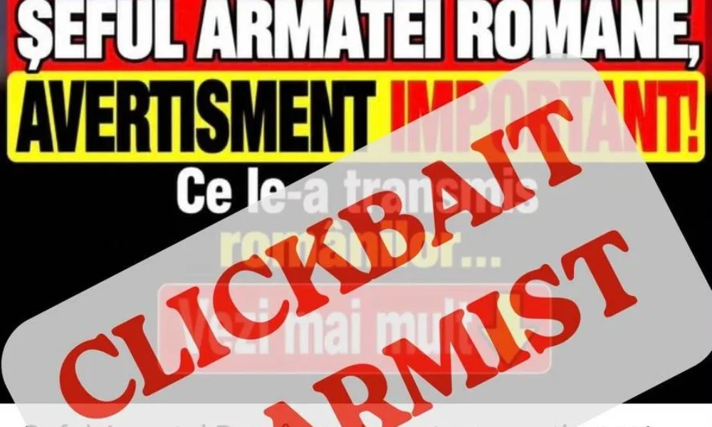 MApN avertizează asupra unor postări cu „titluri alarmiste”, distribuite pe rețelele de socializare. Postările vorbesc despre o „alertă națională”