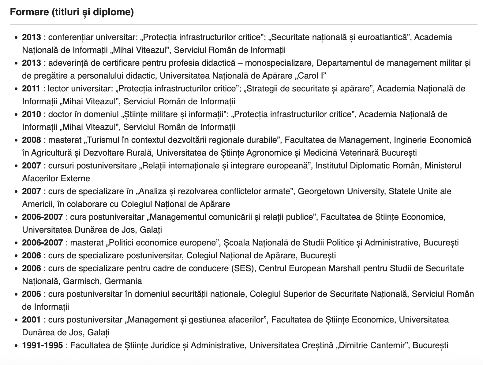 CV Mihai Tudose